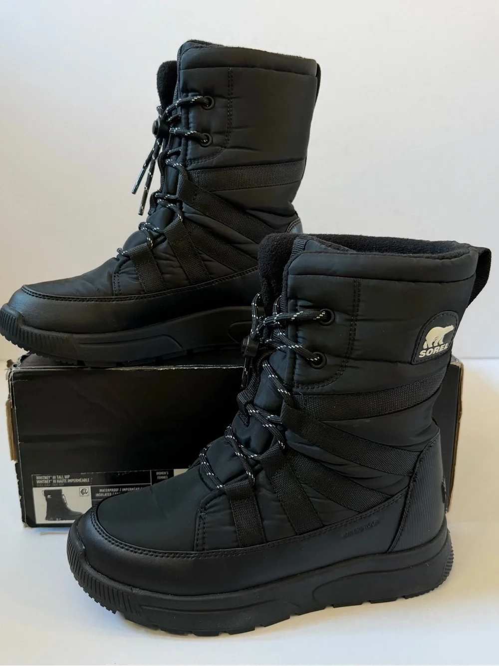 New Sorel Women's Black Insulated Winter Boots size 6.5